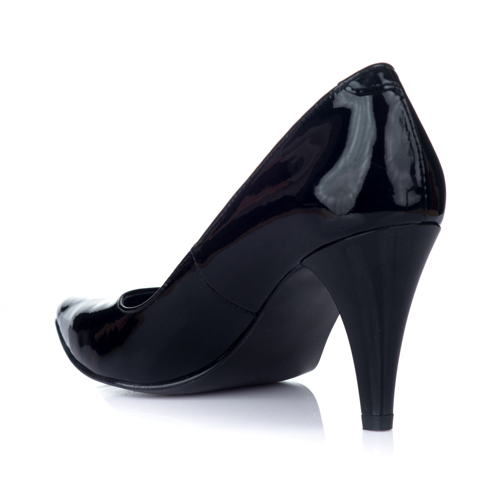 Pantofi Stiletto Lac Negru Toc Mic V30 - orice culoare