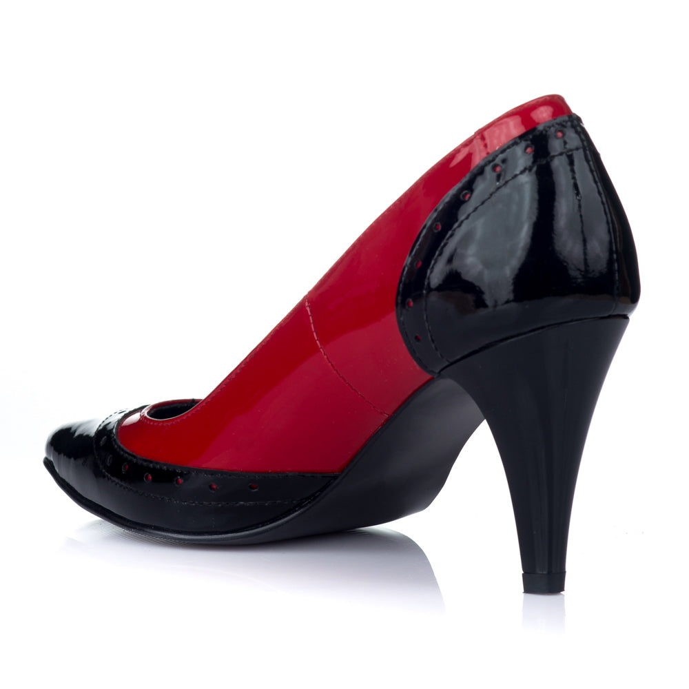 Pantofi Stiletto Piele Rosu Toc Mic V32 - orice culoare
