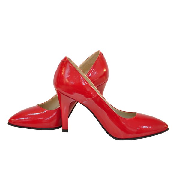 Pantofi stiletto Diva piele lacuita rosu