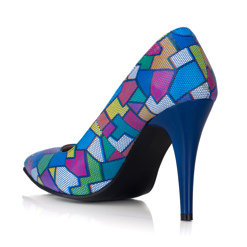 Pantofi Stiletto Pile Multicolor Emma V28 - orice culoare
