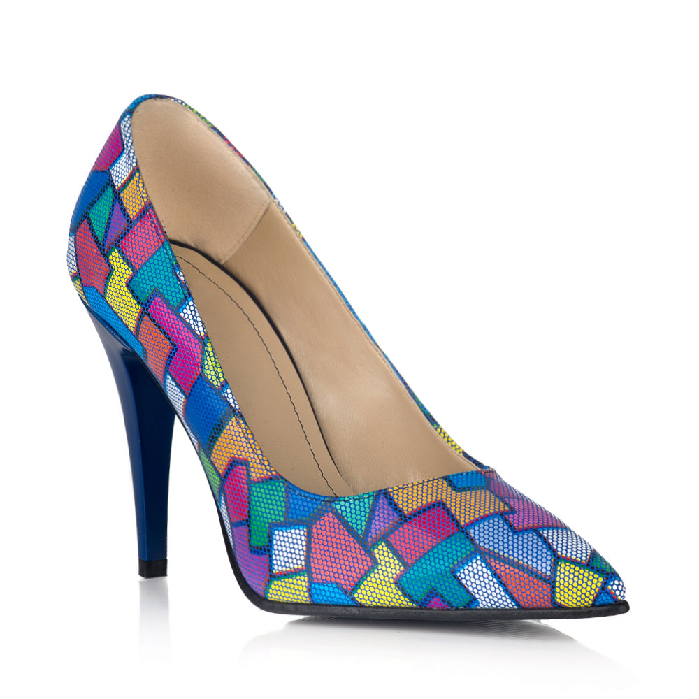 Pantofi Stiletto Pile Multicolor Emma V28 - orice culoare