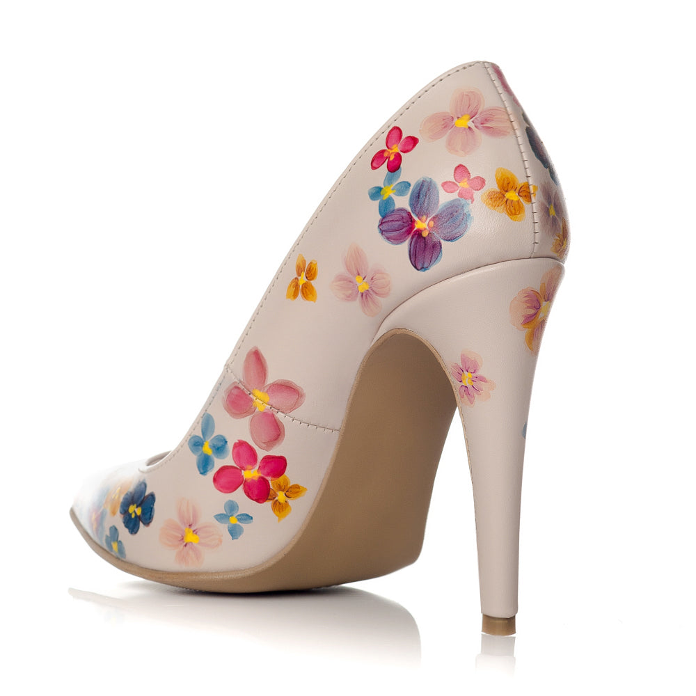 Pantofi pictati manual Sweet Flower - orice culoare