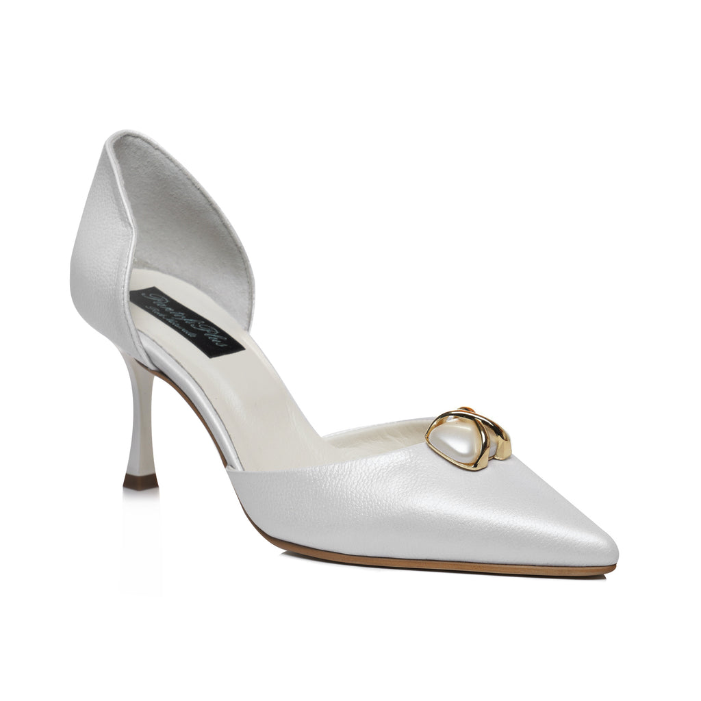 Pantofi Stiletto Piele Alb Lolita Accesoriu - orice culoare