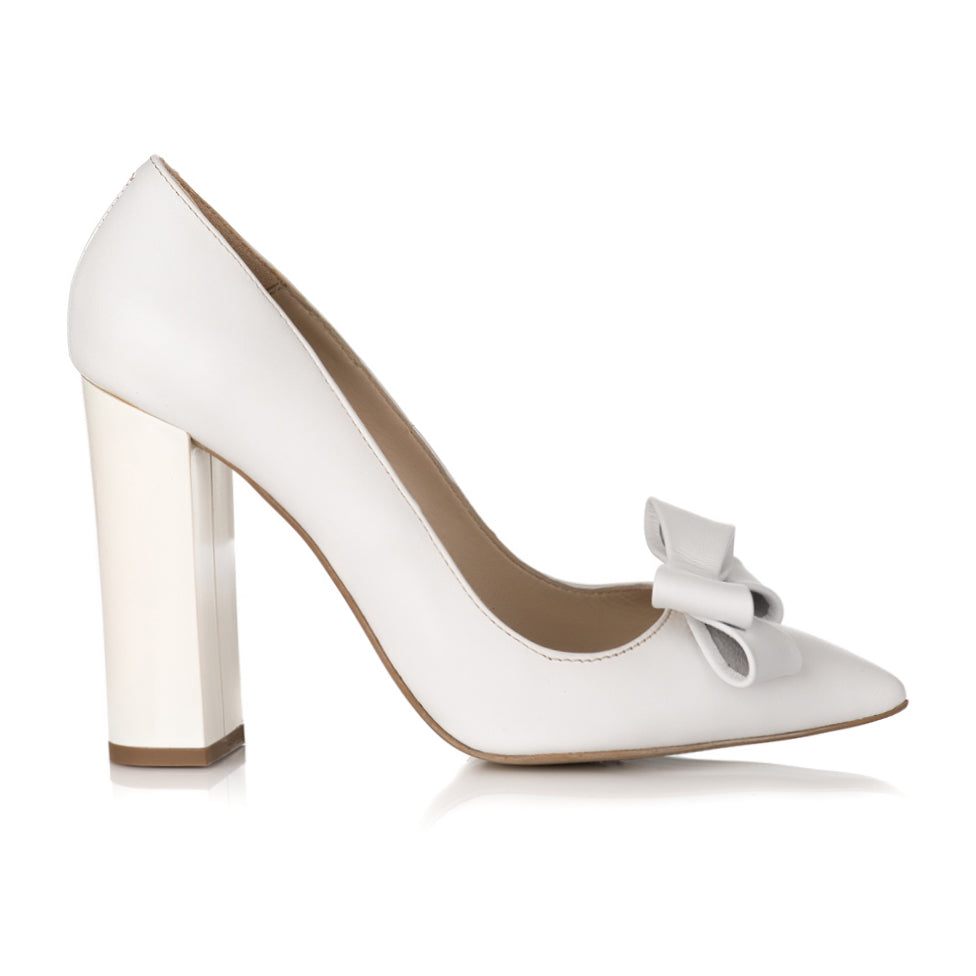 Pantofi Stiletto Toc Gros Alb S1 - orice culoare