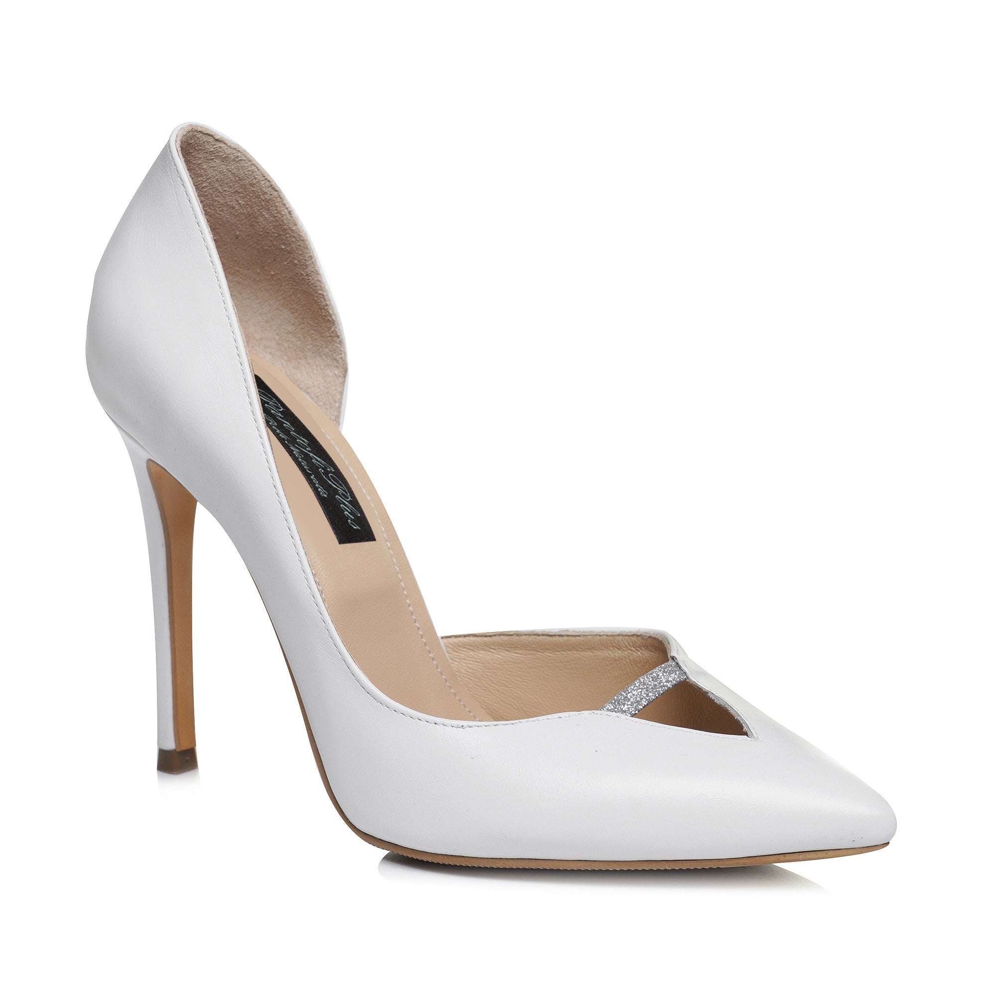 Pantof Stiletto Piele naturala alb Karen L45  - orice culoare
