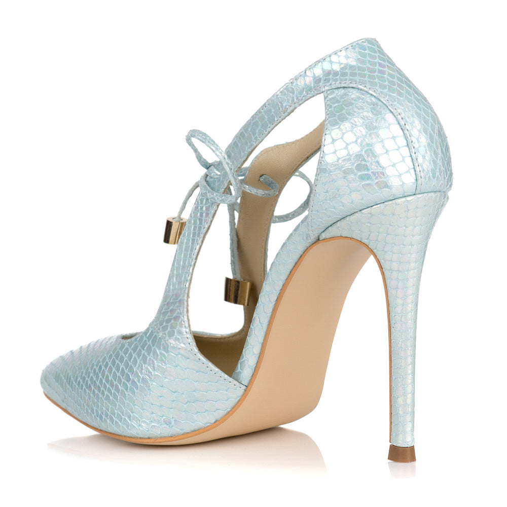 Pantofi Stiletto Argintiu Retro L15 - orice culoare