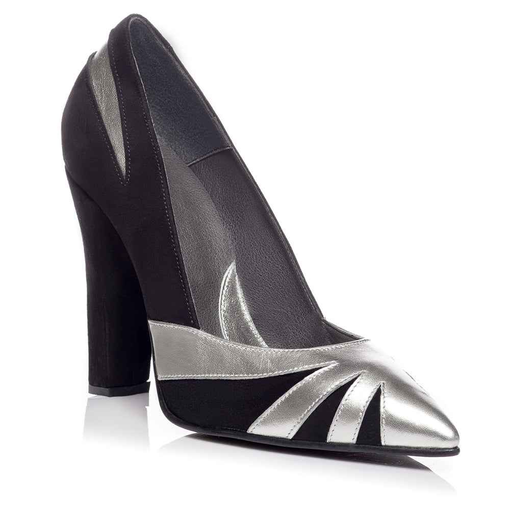 Pantofi Stiletto Toc Gros V1 Negru  - orice culoare