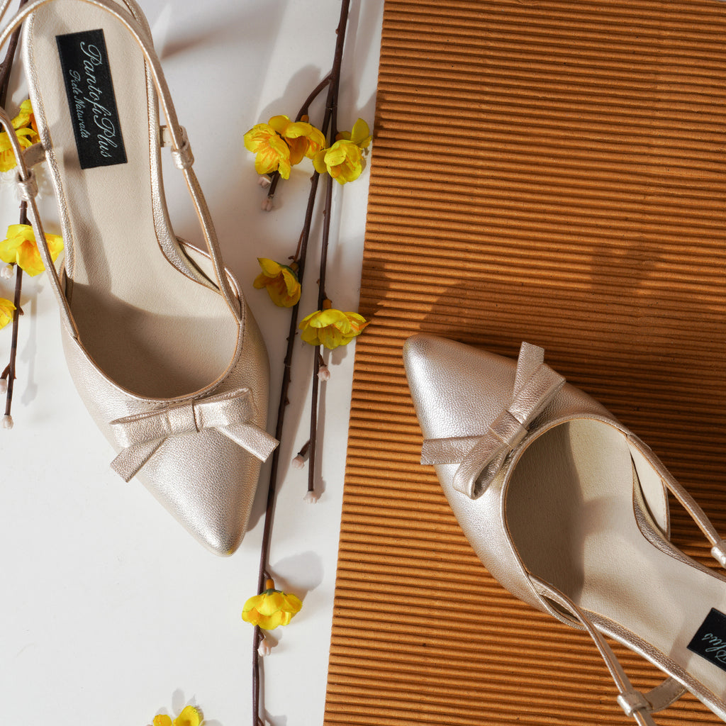 Pantofi Stiletto Piele Auriu Pal Serena S8 - orice culoare