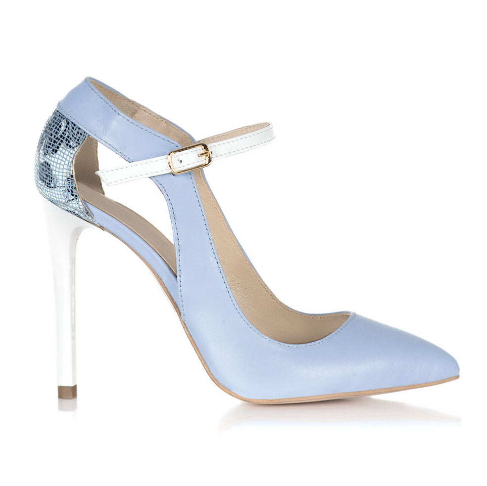 Pantofi Stiletto Piele Bleu S15 - orice culoare