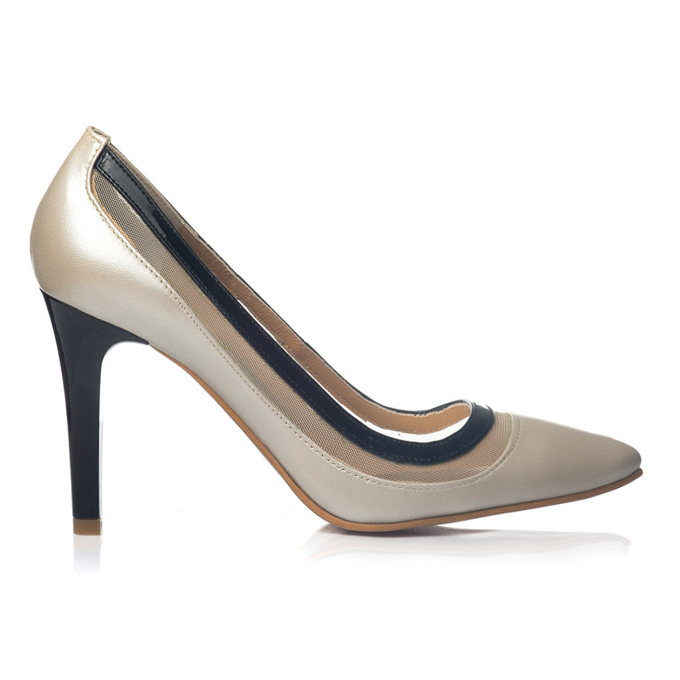 Pantofi Dama Piele Stiletto Relax Ivory C33 - orice culoare