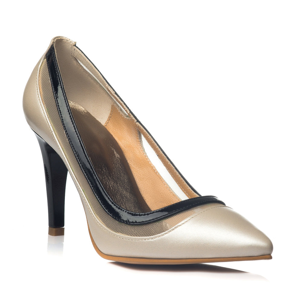 Pantofi Dama Piele Stiletto Relax Ivory C33 - orice culoare