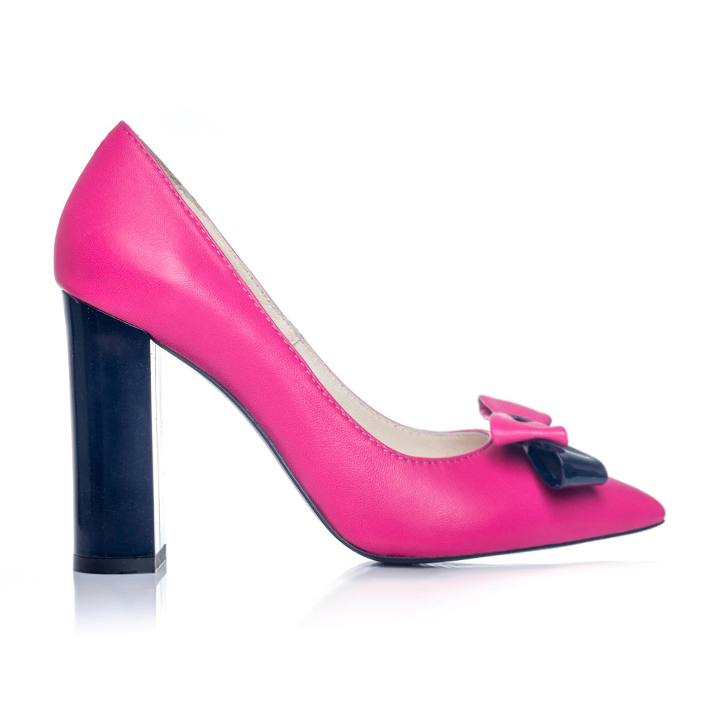 Pantofi Stiletto Toc Gros Fuchsia S1 - orice culoare