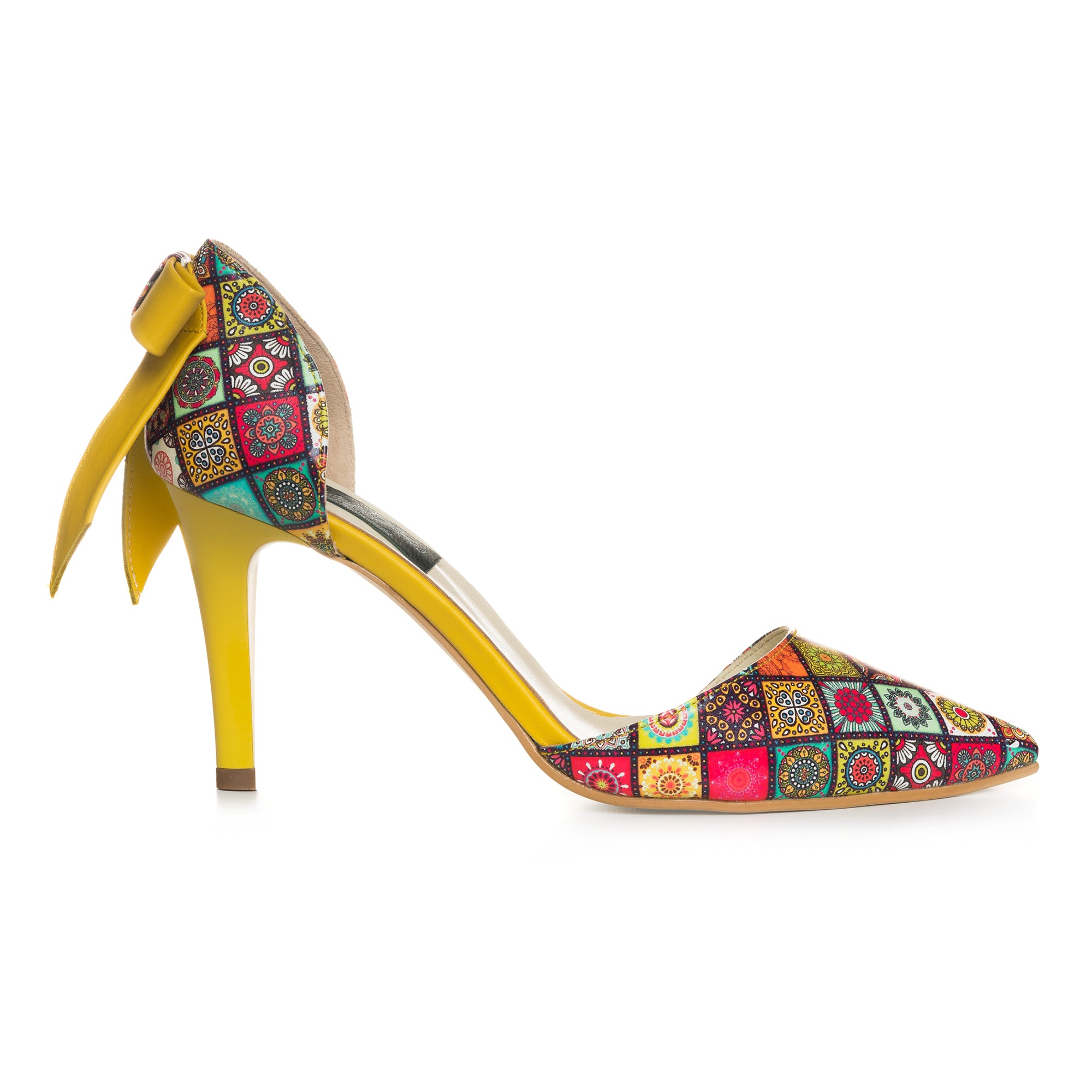 Pantofi Piele Stiletto Mini Luna Multicolor C30 - Orice Culoare