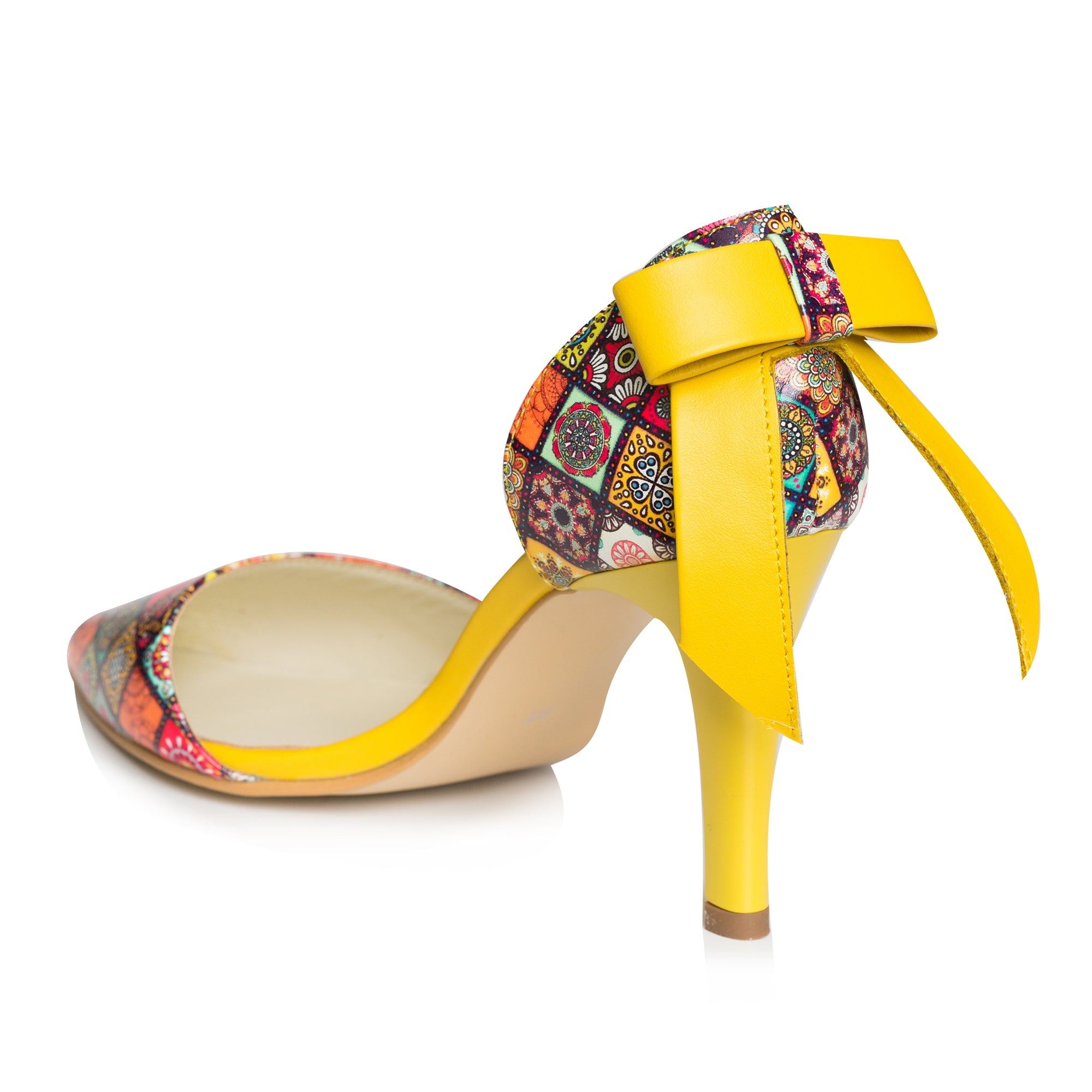 Pantofi Piele Stiletto Mini Luna Multicolor C30 - Orice Culoare