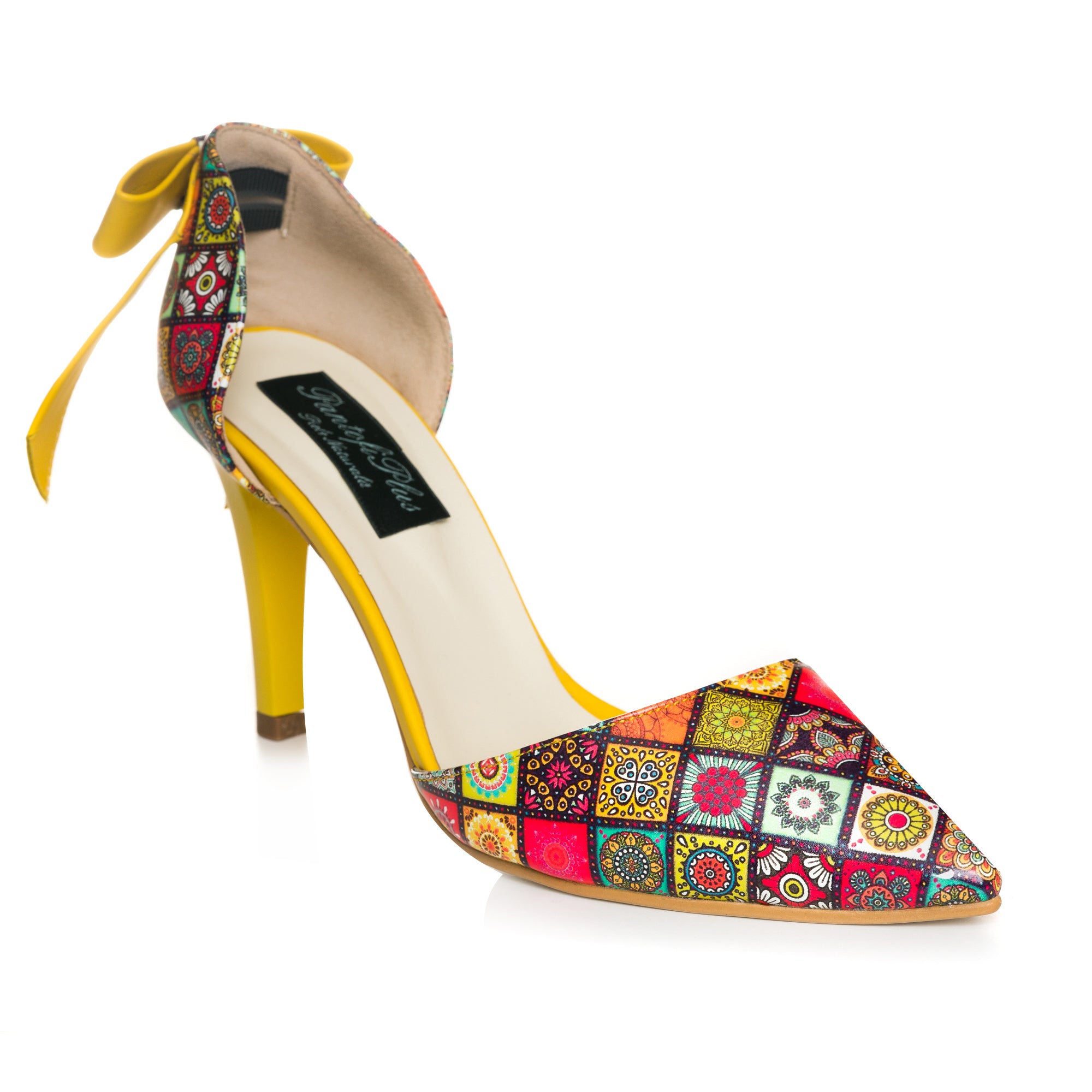 Pantofi Piele Stiletto Mini Luna Multicolor C30 - Orice Culoare