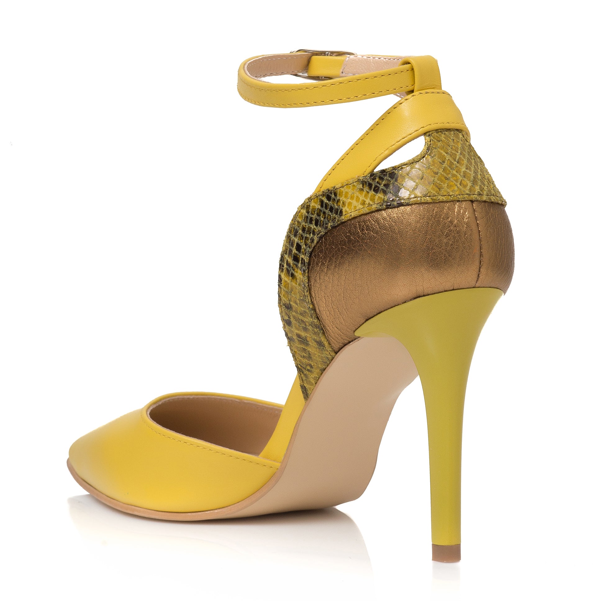 Pantofi Stiletto Galben/Bronz Emily C70 - disponibili pe orice culoare