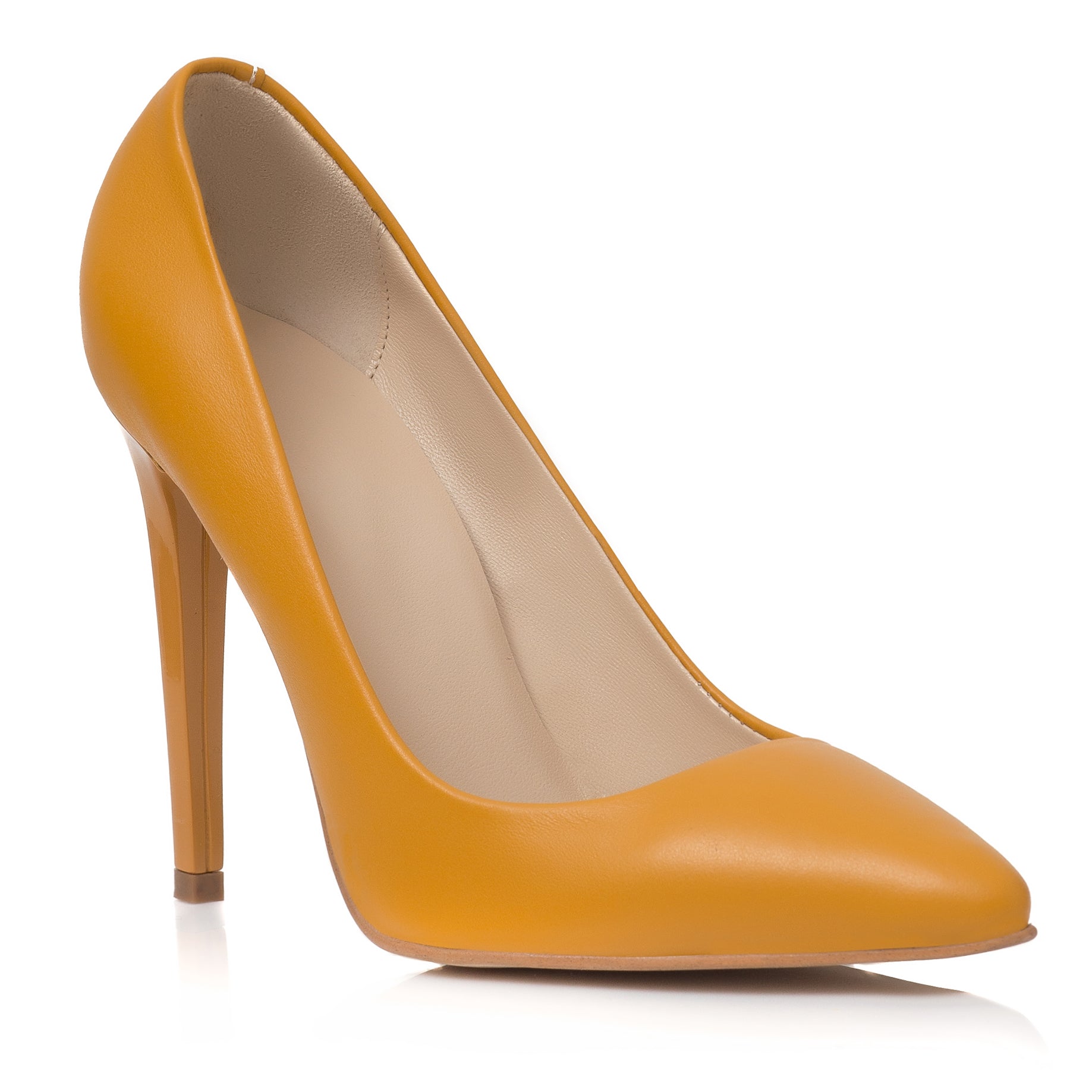 Pantofi Stiletto Piele Galben Very Chic - disponibili pe orice culoare