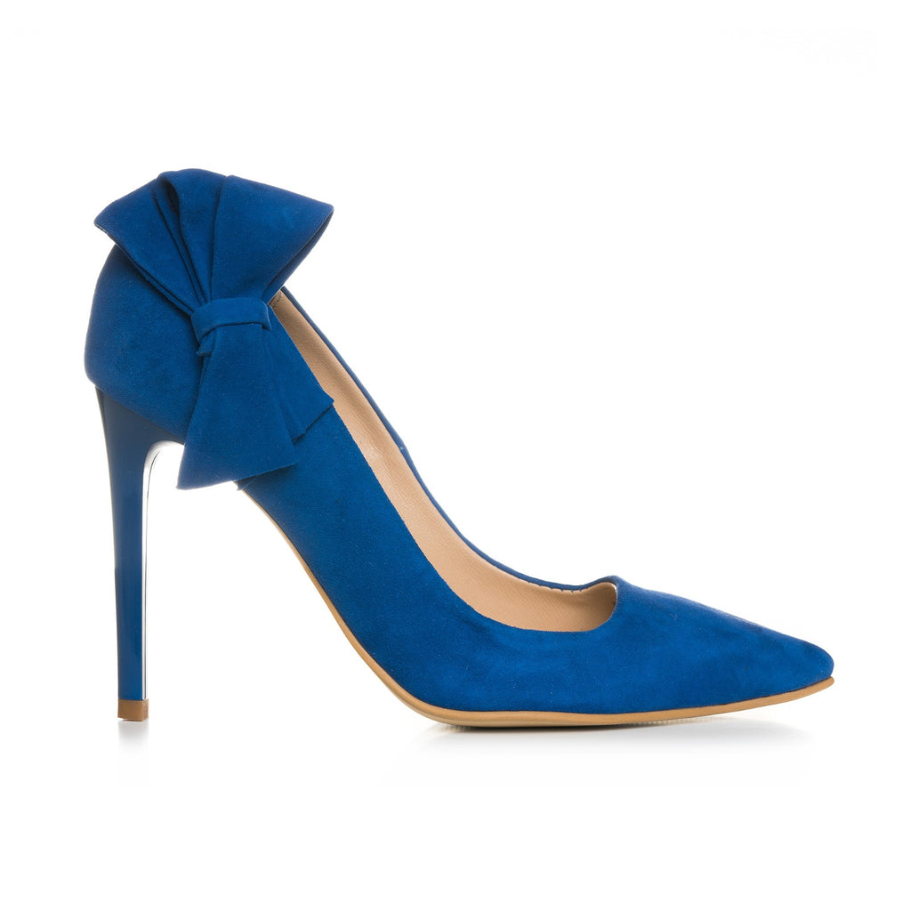 Pantofi Stileto Piele Albastru Electric Fundita C43- orice culoare