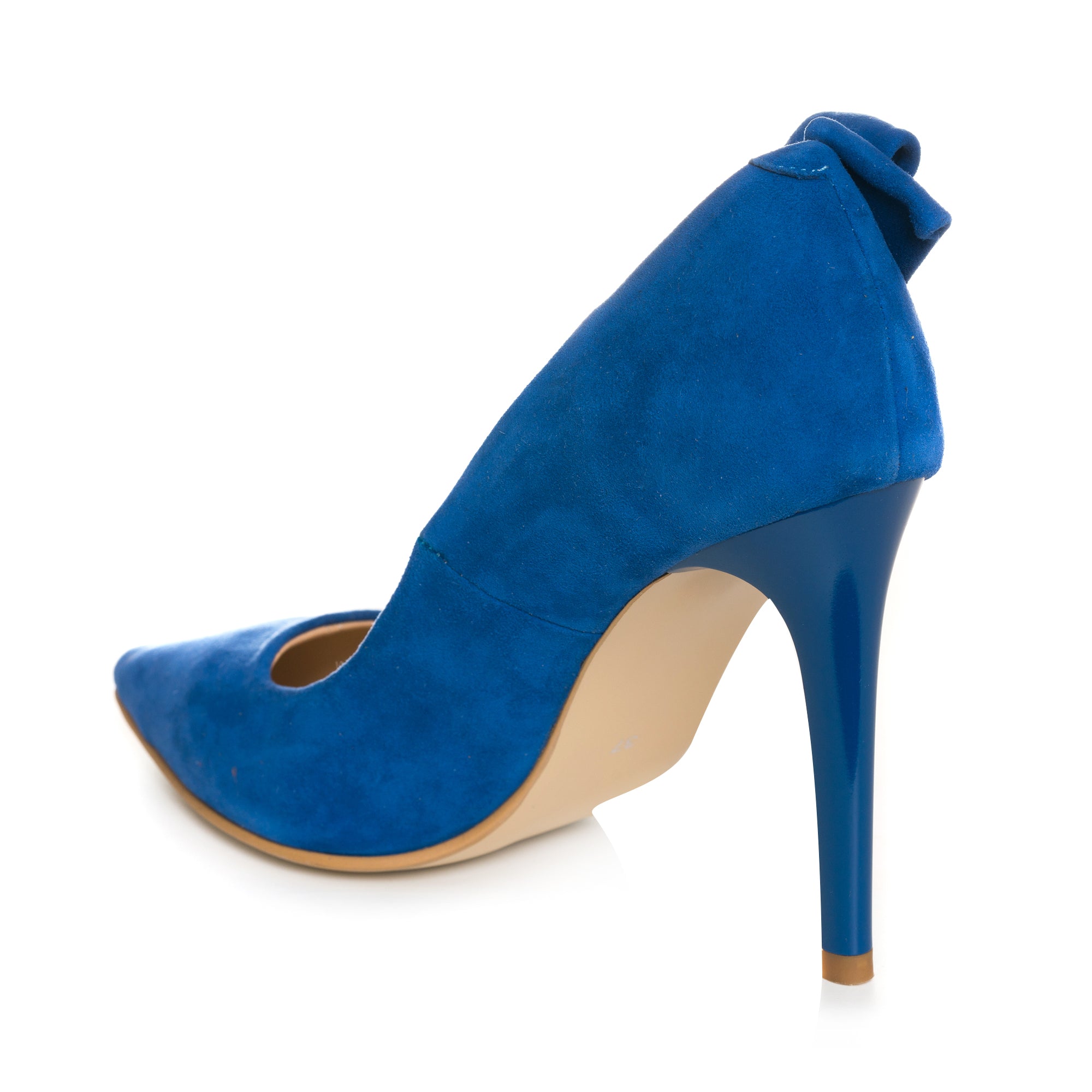 Pantofi Stileto Piele Albastru Electric Fundita C43- orice culoare