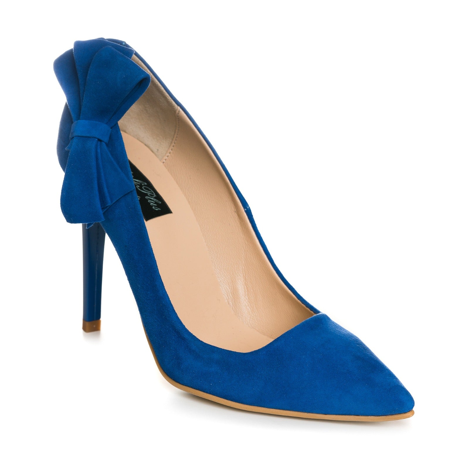 Pantofi Stileto Piele Albastru Electric Fundita C43- orice culoare