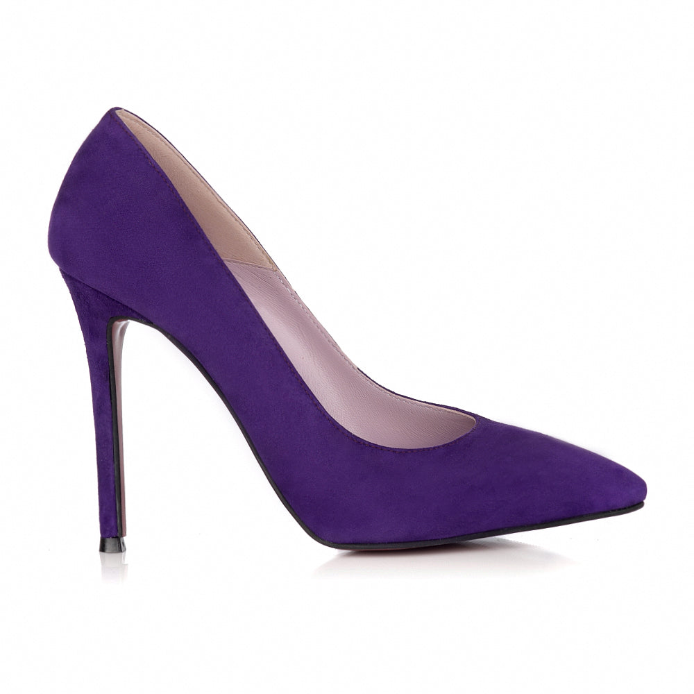 Pantofi Stileto Piele Intoarsa Mov L18 - orice culoare