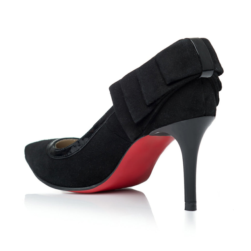 Pantofi Stiletto Funda Spate Negru C3  - orice culoare