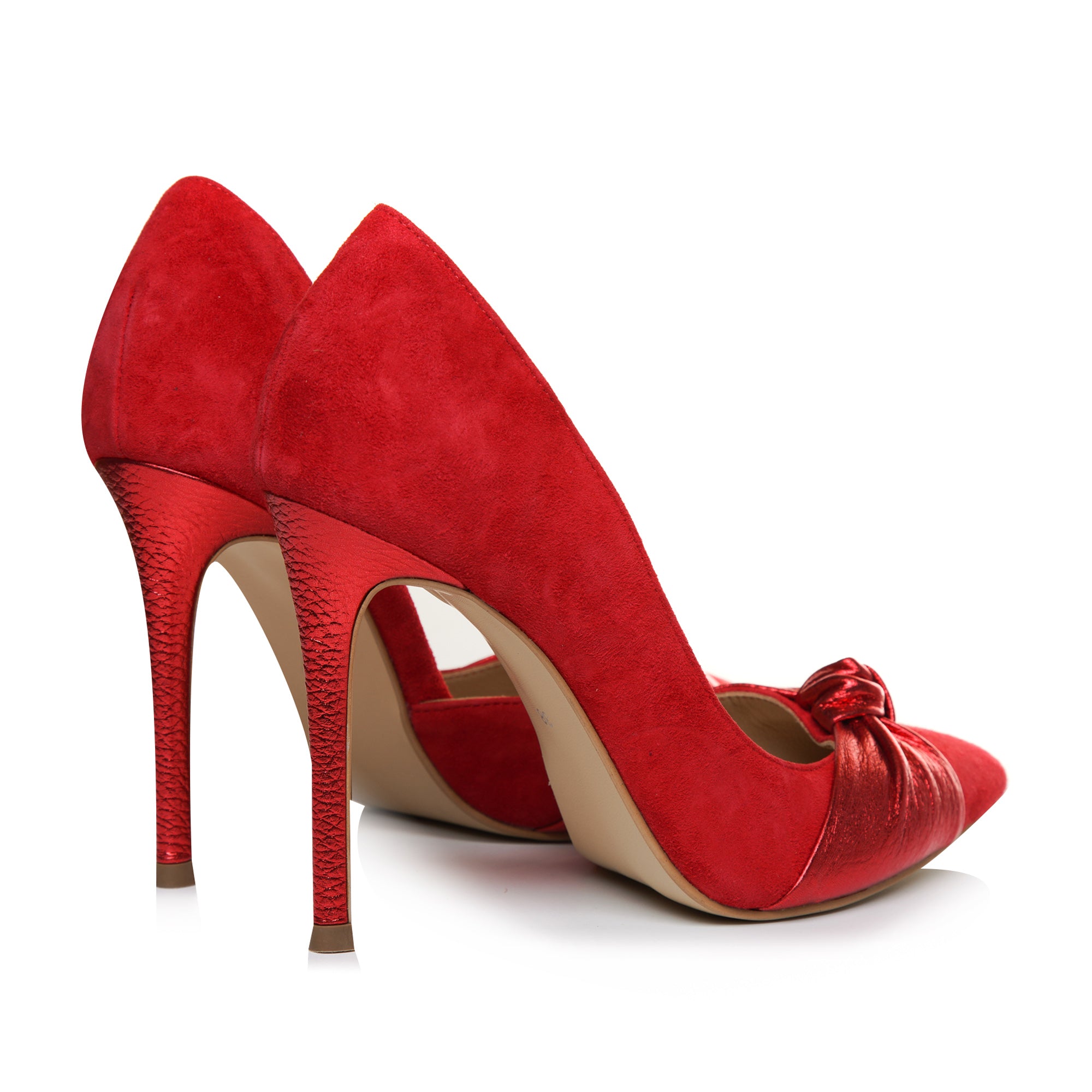 Pantofi Stiletto Piele Intoarsa Rosu Maelle L45 - orice culoare