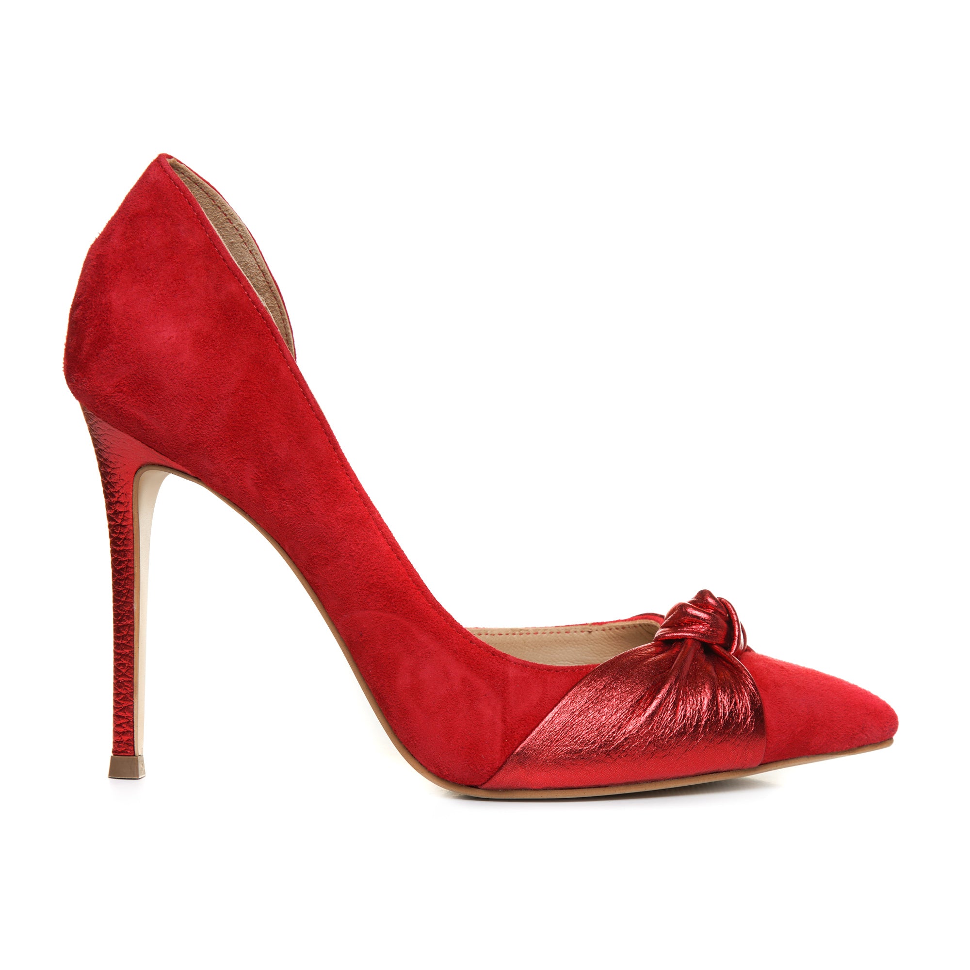 Pantofi Stiletto Piele Intoarsa Rosu Maelle L45 - orice culoare