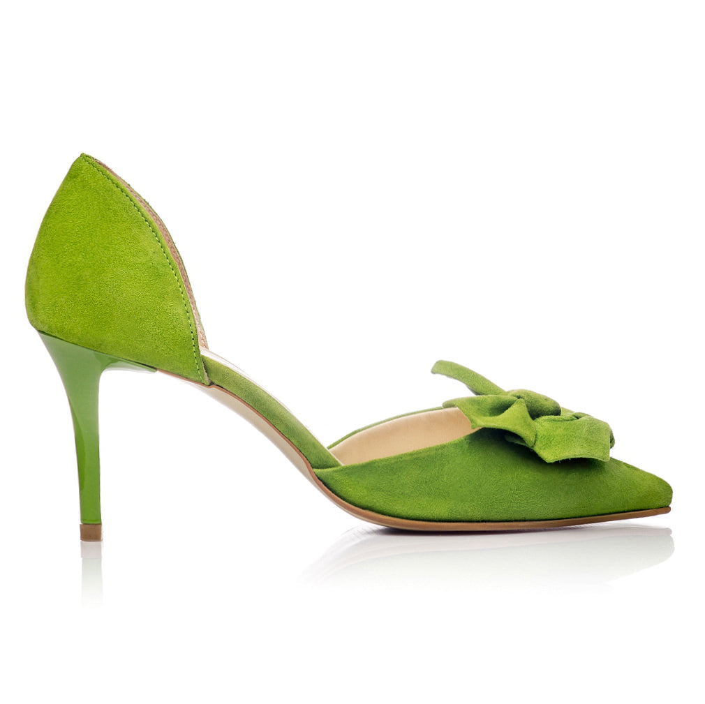 Pantofi Piele Stiletto Pretty Verde C36 - orice culoare