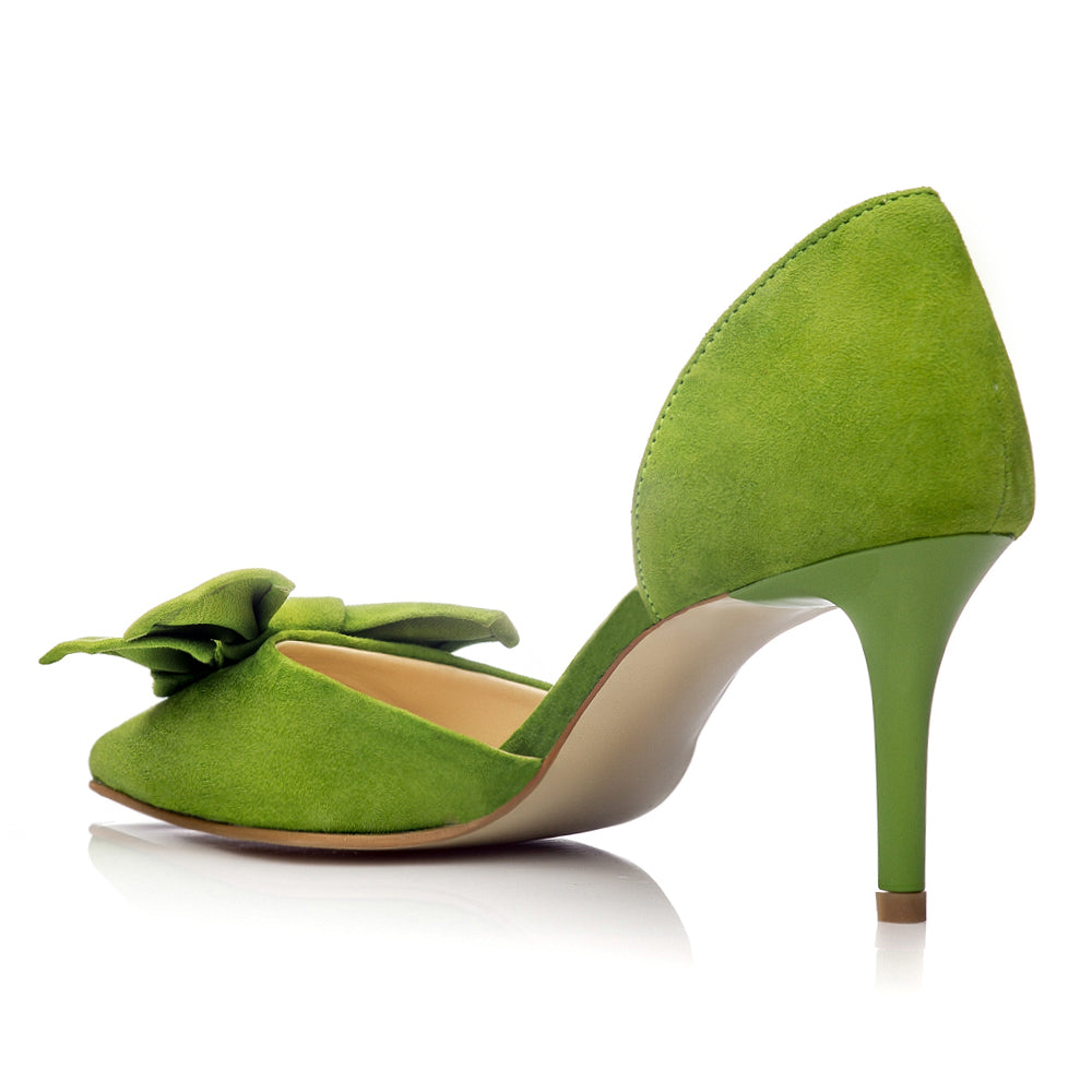 Pantofi Piele Stiletto Pretty Verde C36 - orice culoare