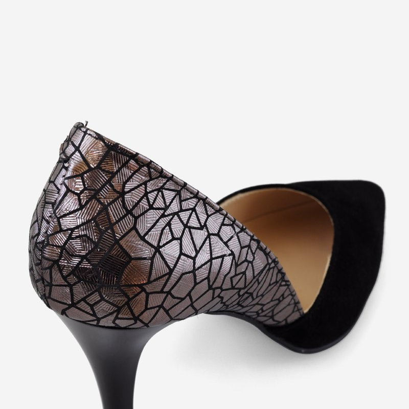 Pantofi Stiletto Piele Lacuita Bordo D60 - orice culoare