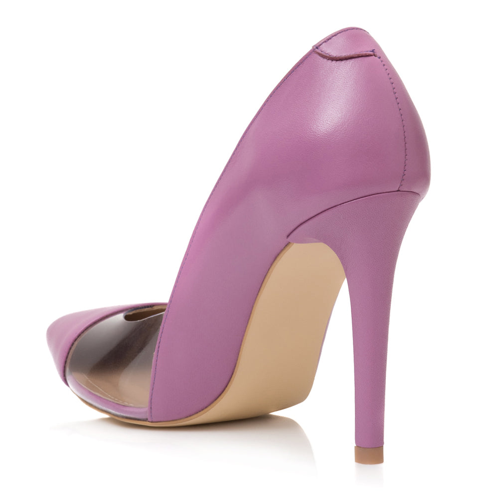 Pantofi Stiletto Lila Banda Silicon L40 - Orice Culoare