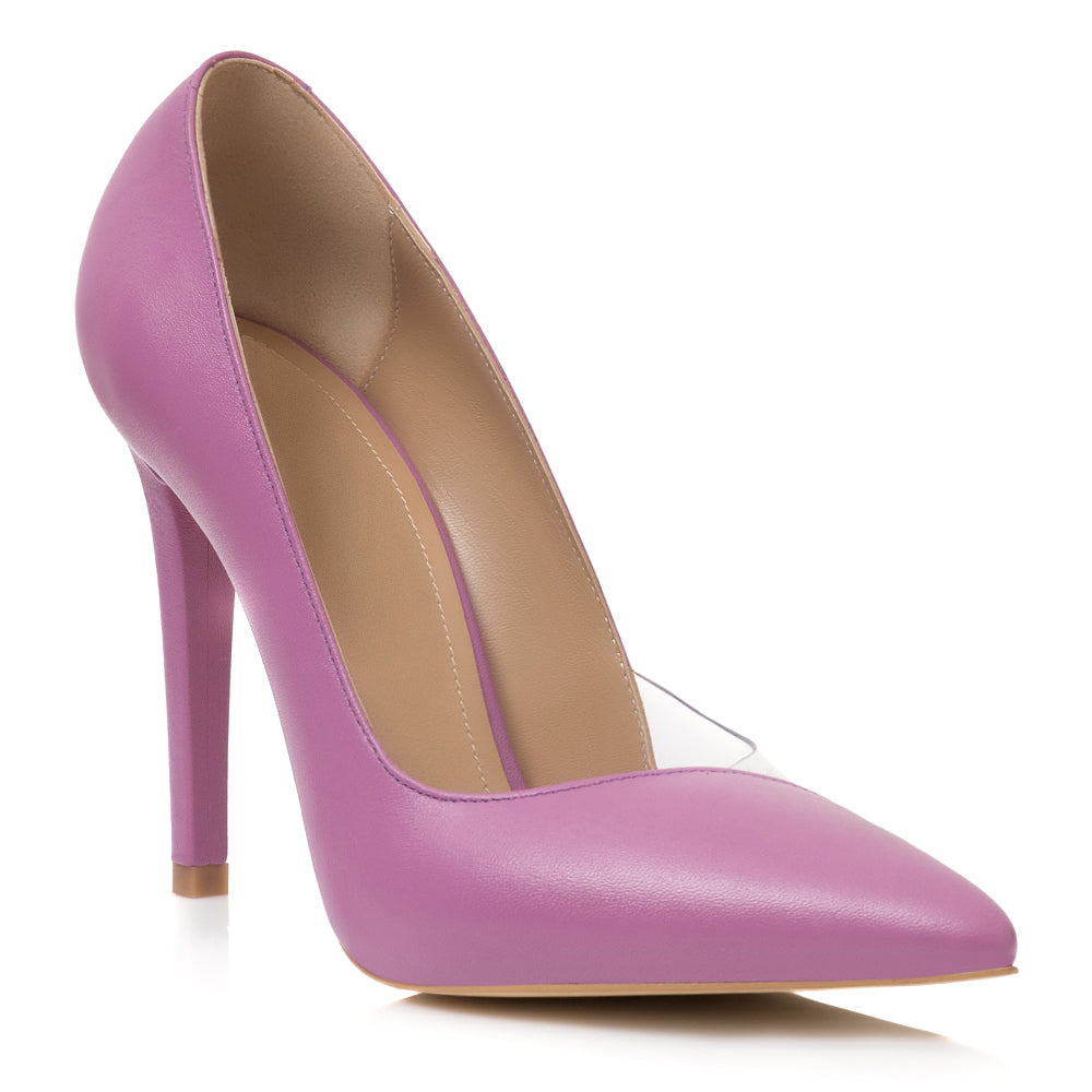 Pantofi Stiletto Lila Banda Silicon L40 - Orice Culoare
