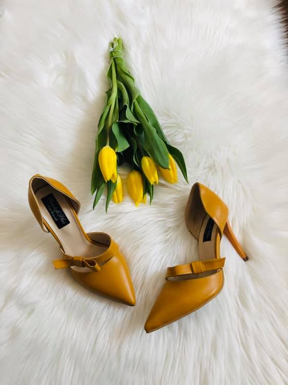 Pantofi Dama Piele Bleu Erika C51 - Orice Culoare
