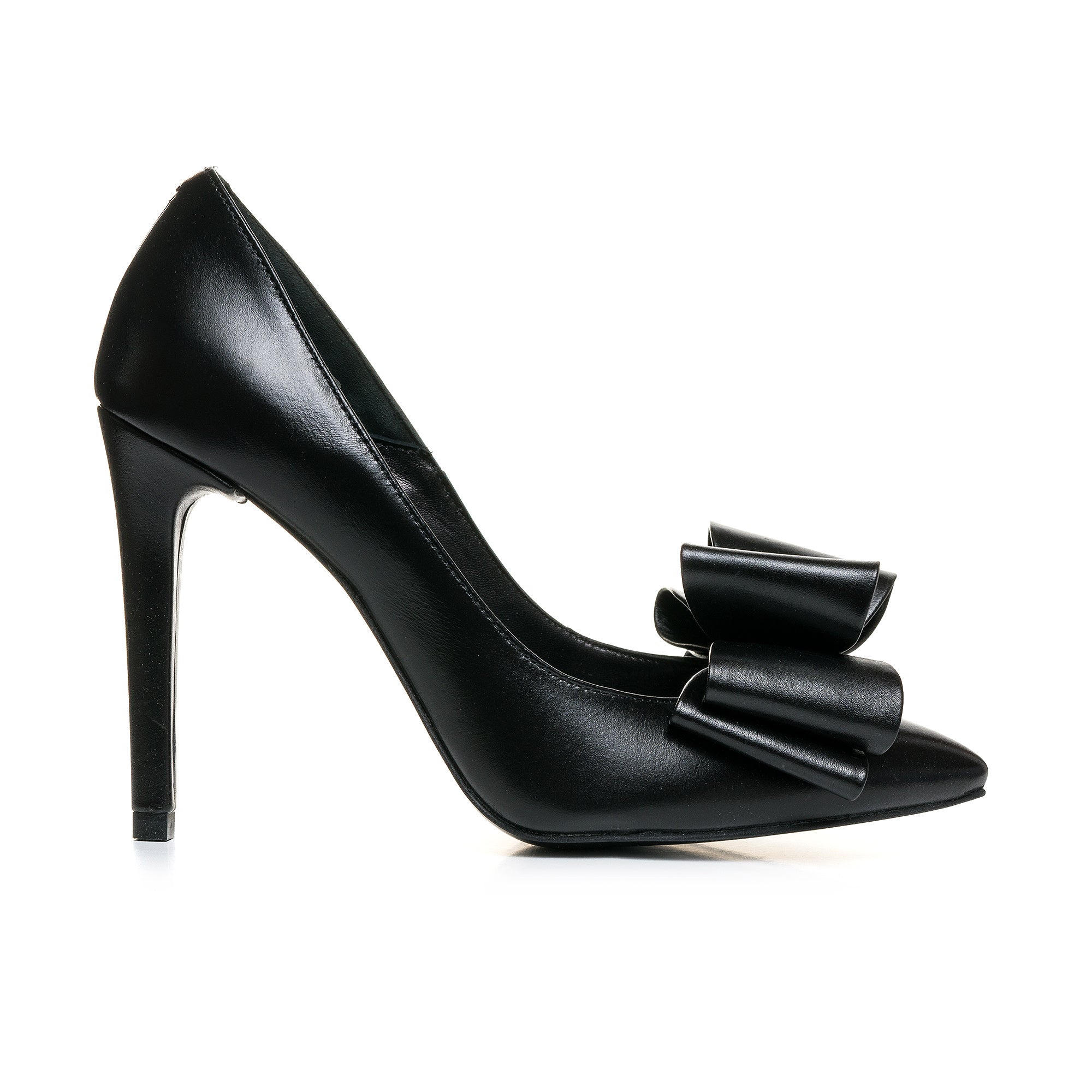 Pantofi Stiletto Piele Negru Funda Mare L40 - orice culoare