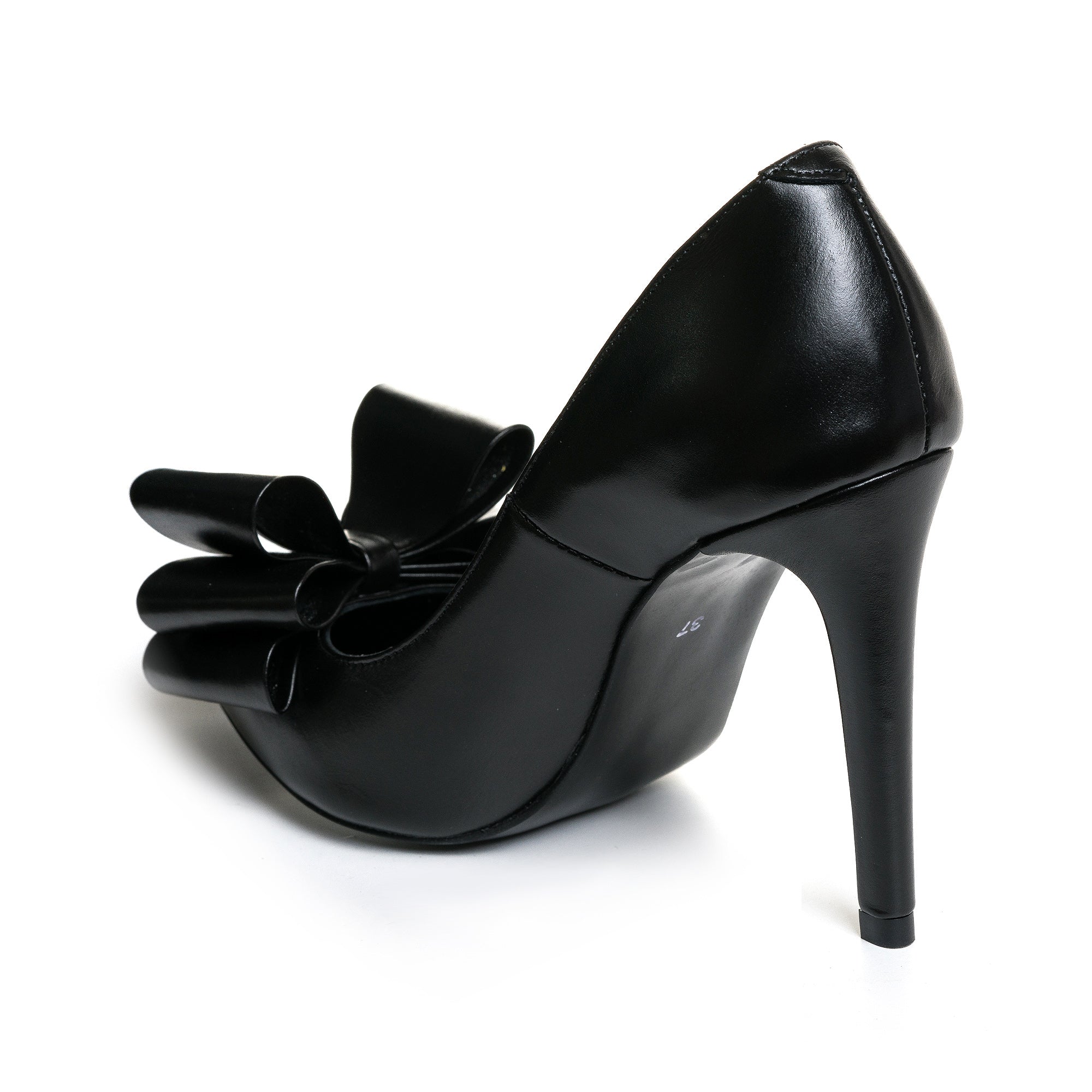 Pantofi Stiletto Piele Negru Funda Mare L40 - orice culoare
