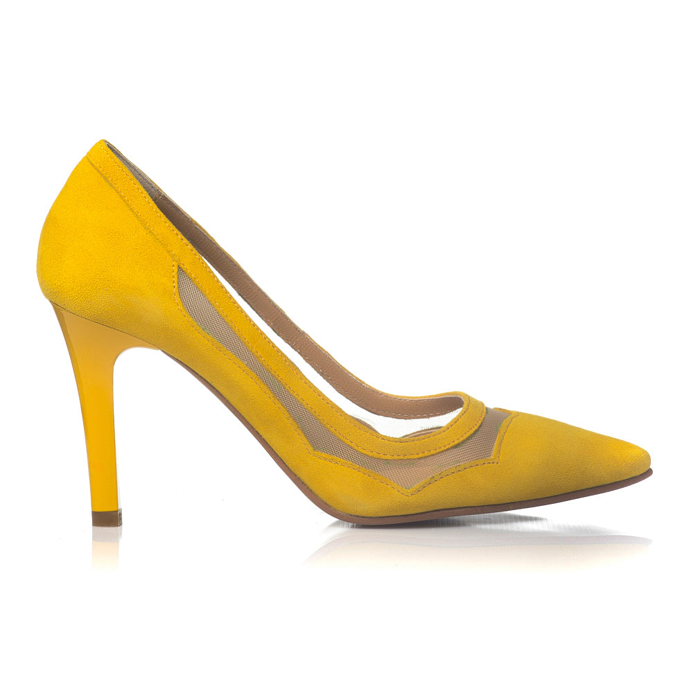 Pantofi Dama Piele Stiletto Relax Galben C33 - orice culoare