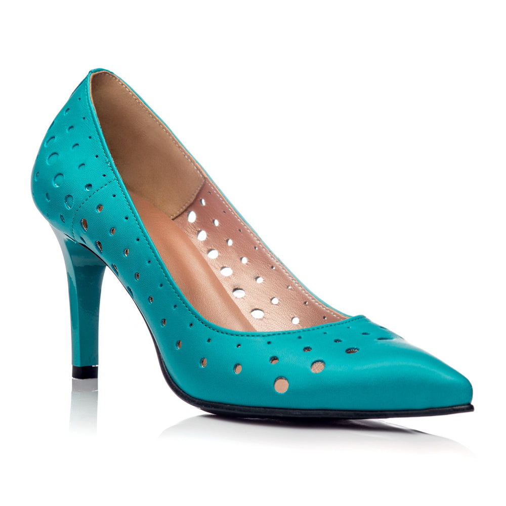 Pantofi Stiletto Piele Perforata C38 - orice culoare