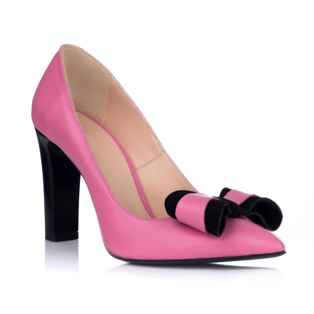 Pantofi Stiletto Toc Gros Denis Roz S5 - orice culoare