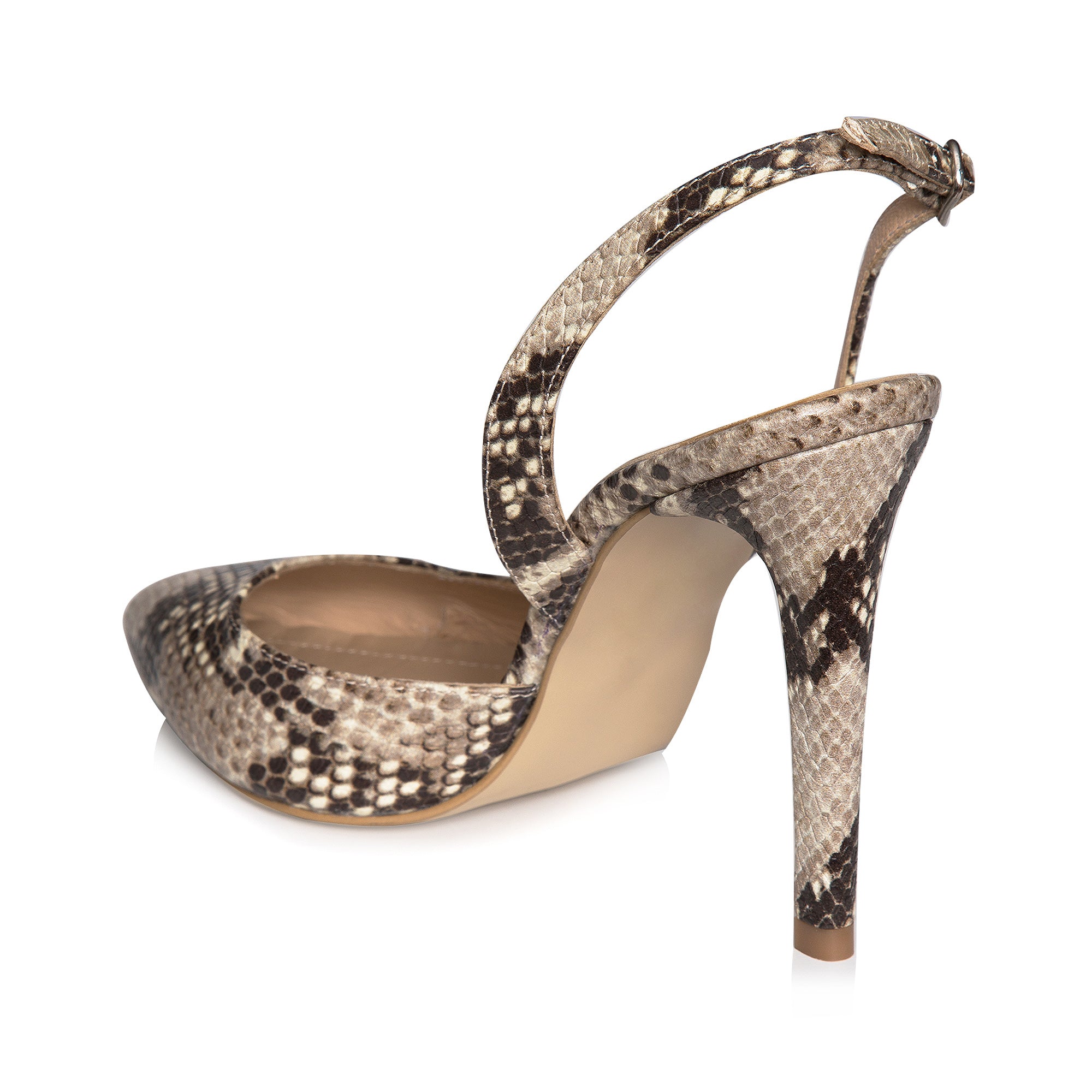 Pantofi Stiletto Piele Imprimeu Sarpe Decupat L6 - Orice Culoare