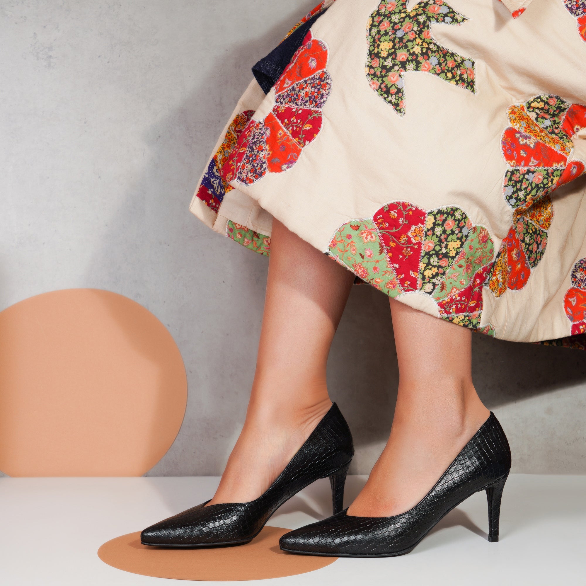 Pantofi Stiletto Piele Imprimeu Sarpe Negru E8 - orice culoare