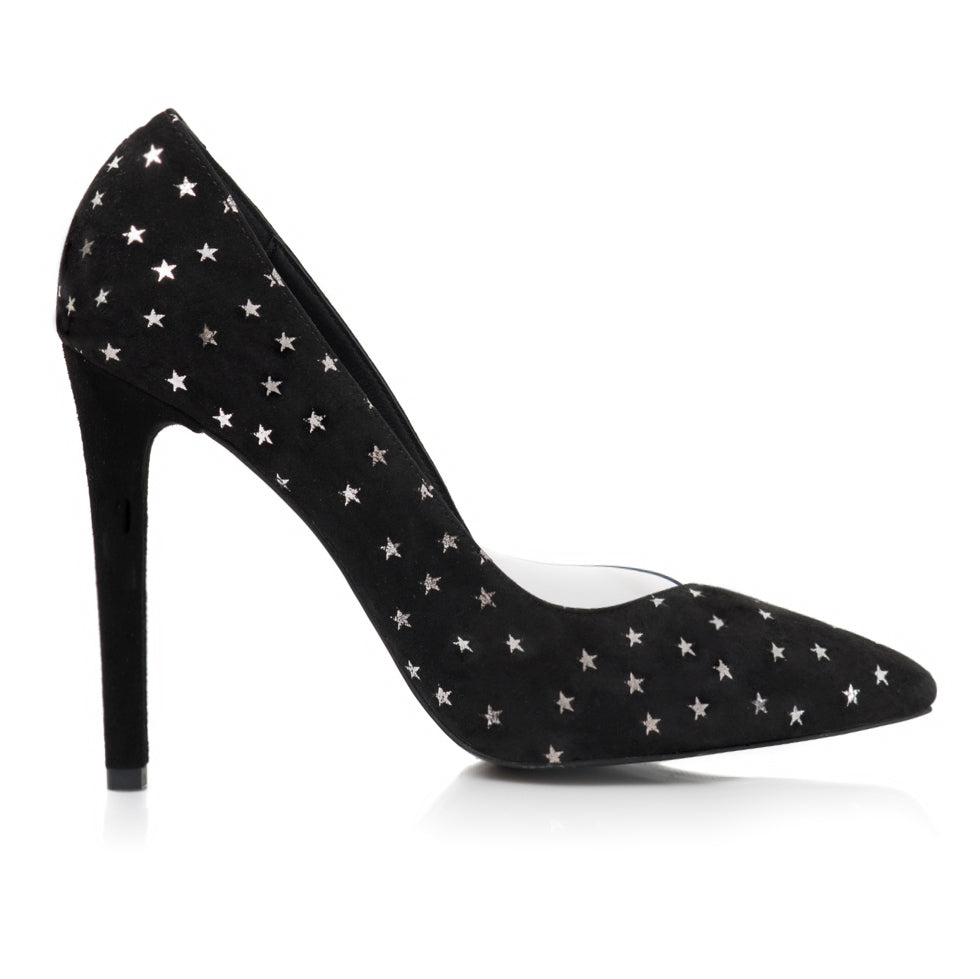 Pantofi Stiletto Piele Stelute banda Silicon L40 - Orice Culoare