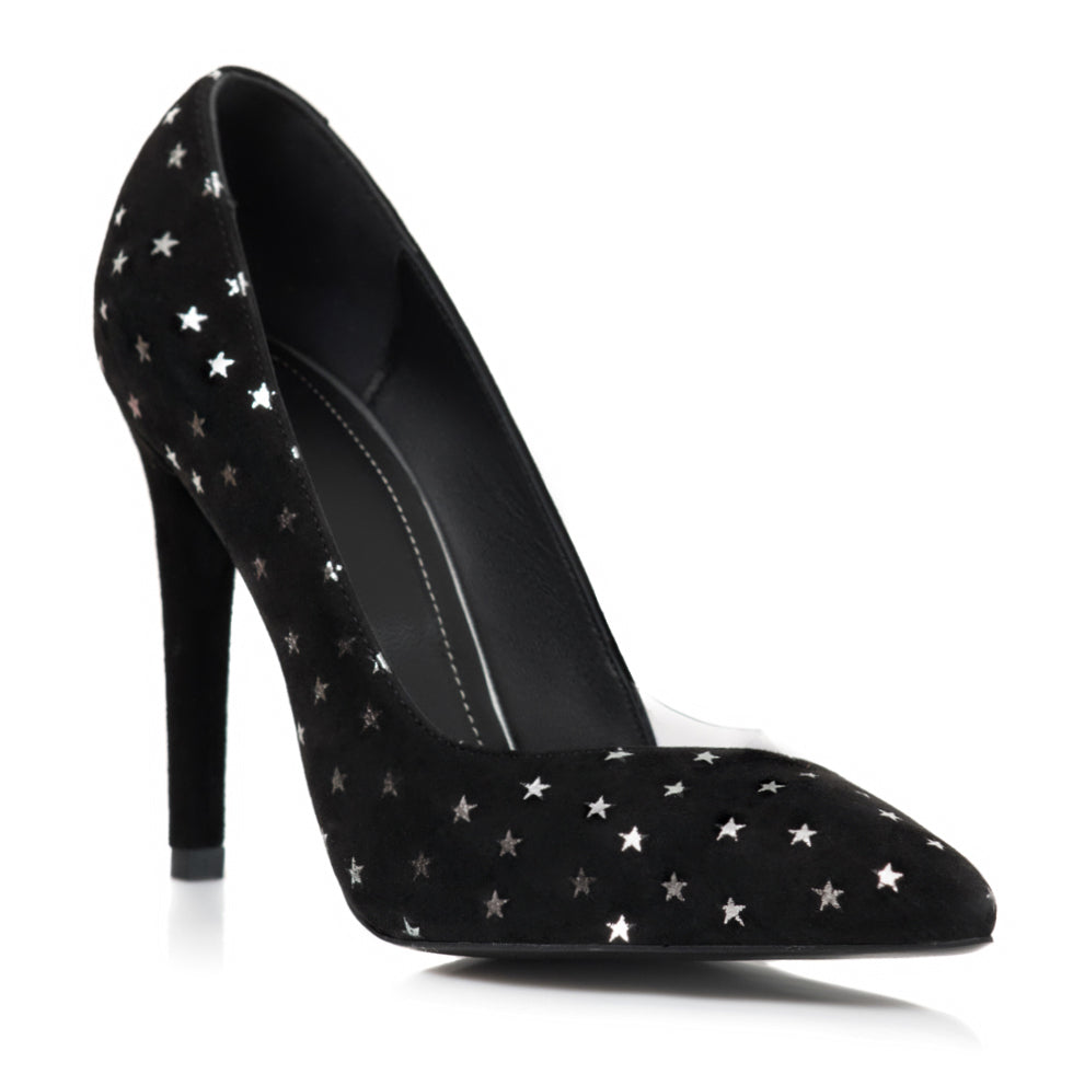 Pantofi Stiletto Piele Stelute banda Silicon L40 - Orice Culoare