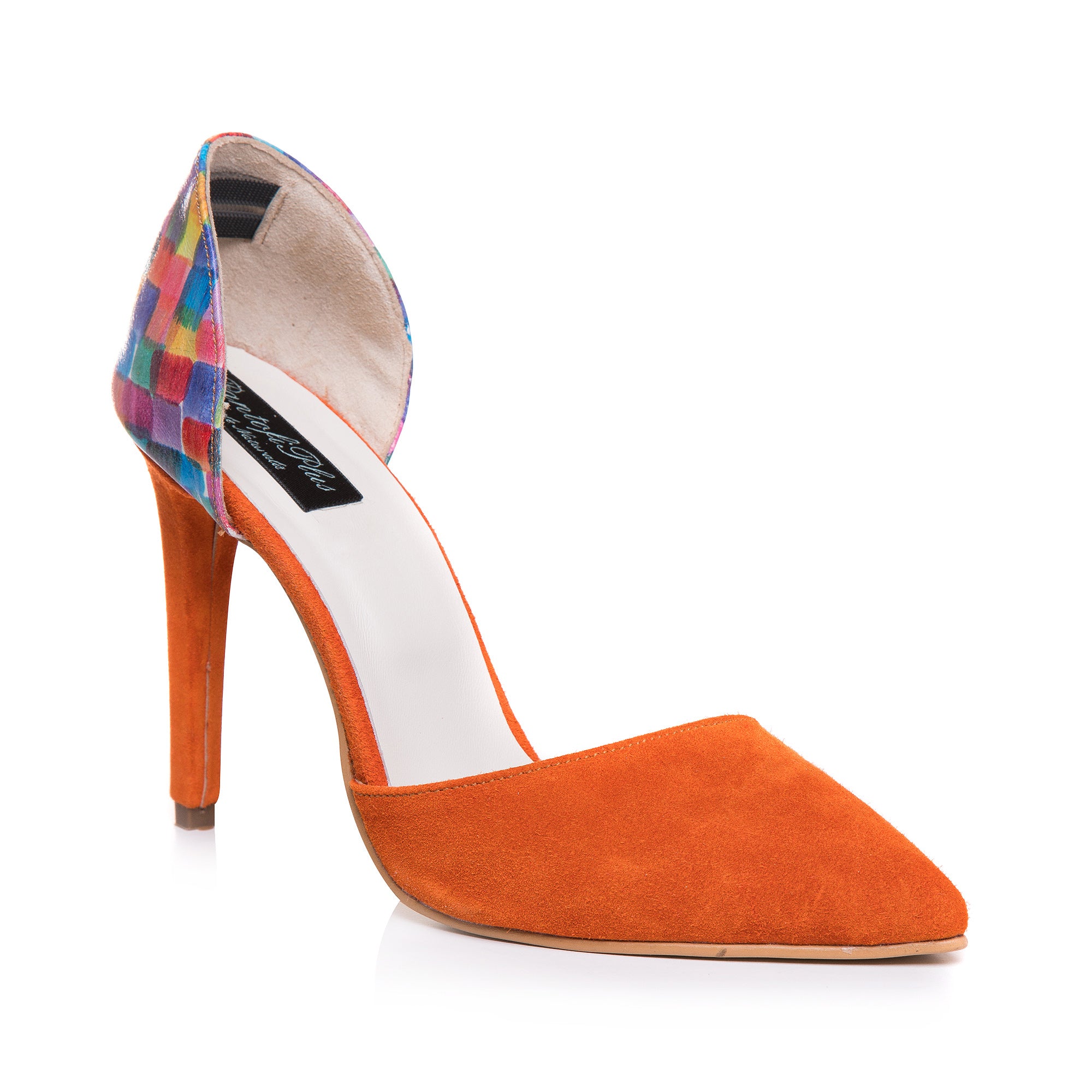 Pantofi Stiletto Portocaliu/Multicolor Lolita C35 - Orice Culoare