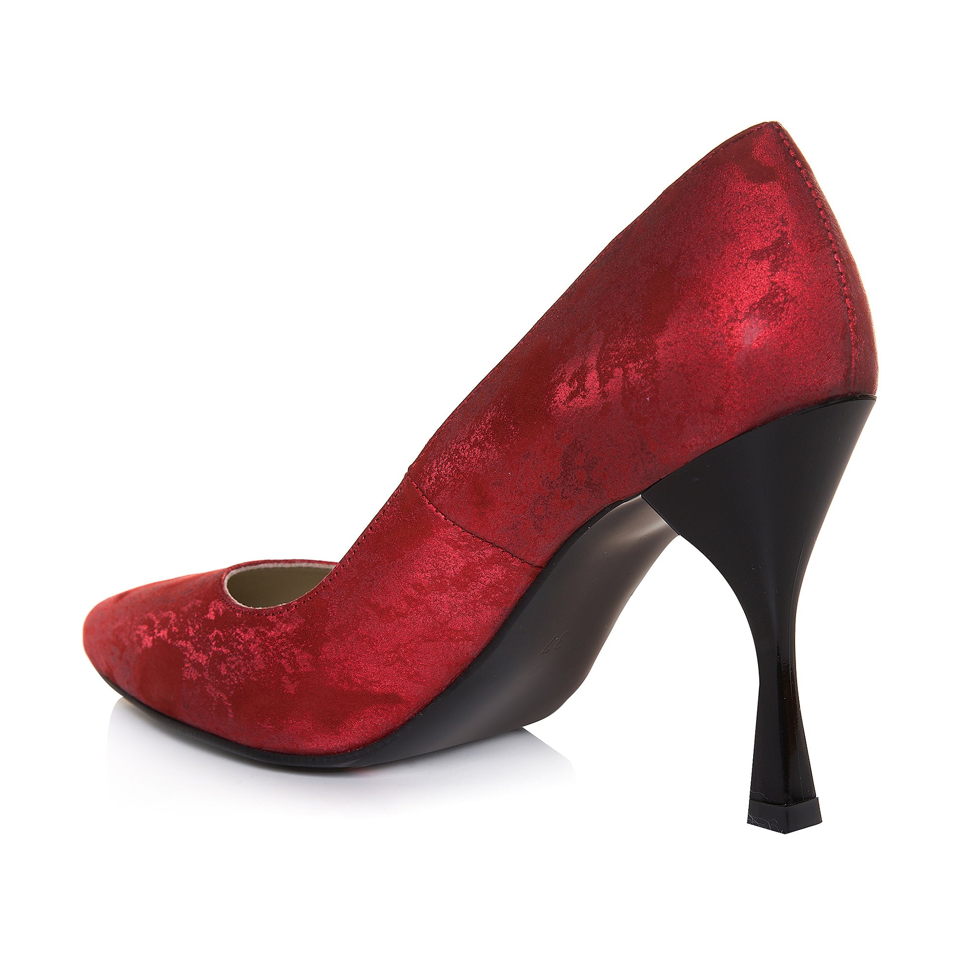 Pantofi Stiletto Rosu Toc Clepsidra T43 - pe stoc