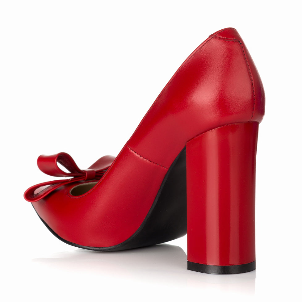 Pantofi Stiletto Toc Gros Rosu S1 - orice culoare
