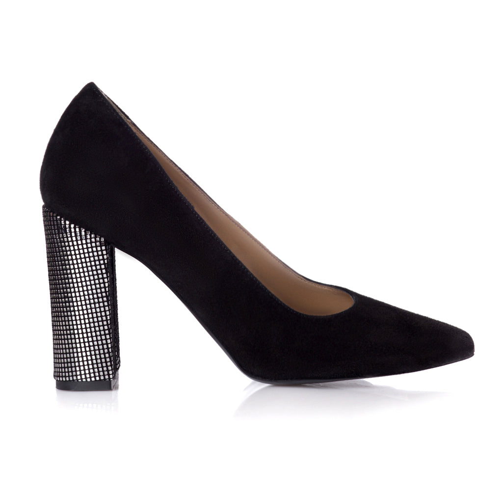 Pantofi Stiletto Toc Gros Toc Argintiu T6 - orice culoare