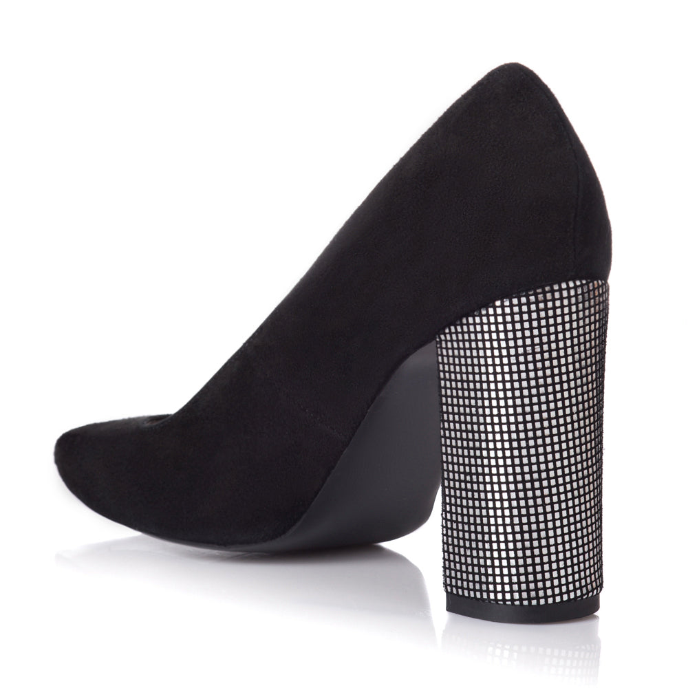 Pantofi Stiletto Toc Gros Toc Argintiu T6 - orice culoare
