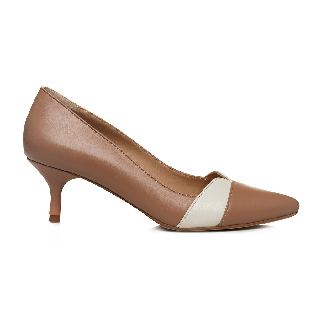 Pantofi Stiletto Piele Bej-Crem - orice culoare