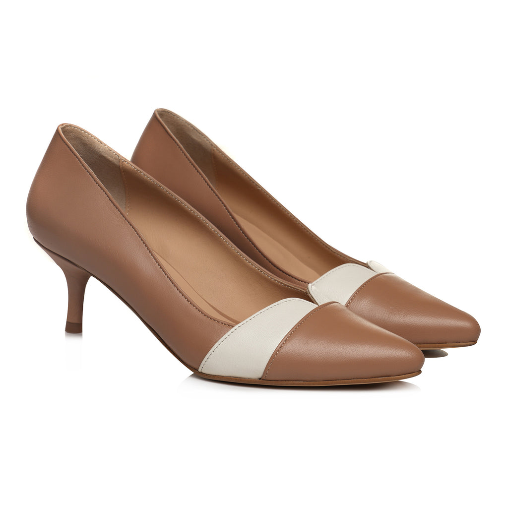 Pantofi Stiletto Piele Bej-Crem - orice culoare